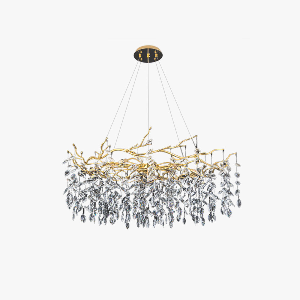 Marilyn Contemporary Gold Glass Crystal Chandelier - Lumpaz