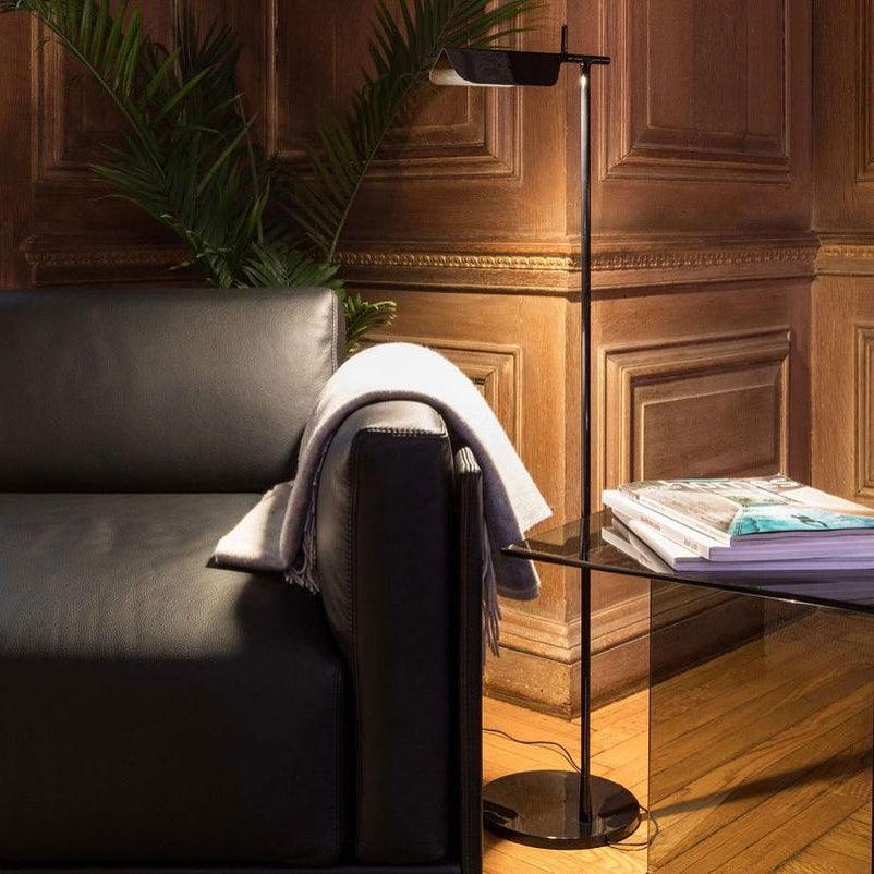 Edge Floor Lamp Right-angle Linear Minimalist, Metal, Black, Living Room - Lumpaz