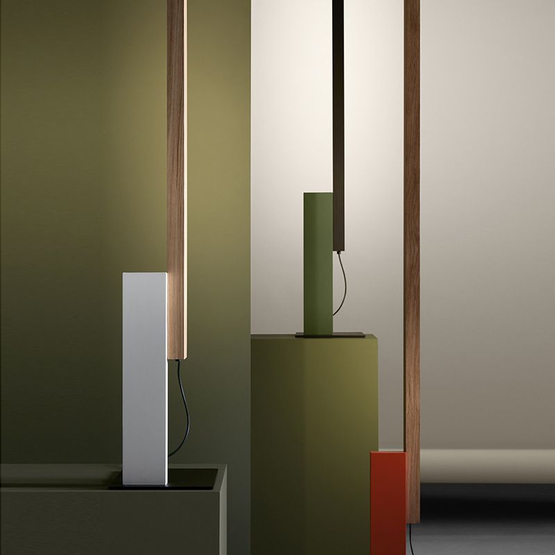 Edge Minimalist Linear Wood/Metal Floor Lamp , 4 Color - Lumpaz