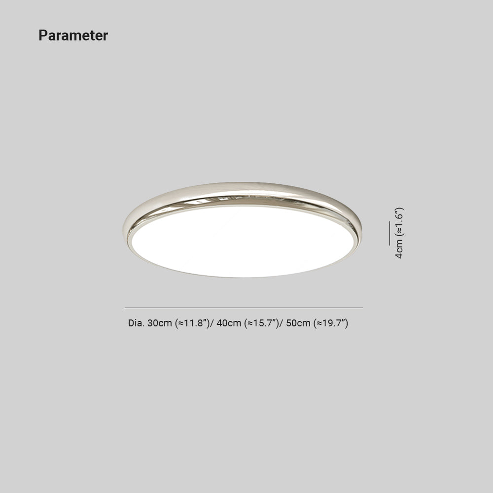 Ozawa Retro/French Circle Ceiling Lights White Iron Bedroom - Lumpaz