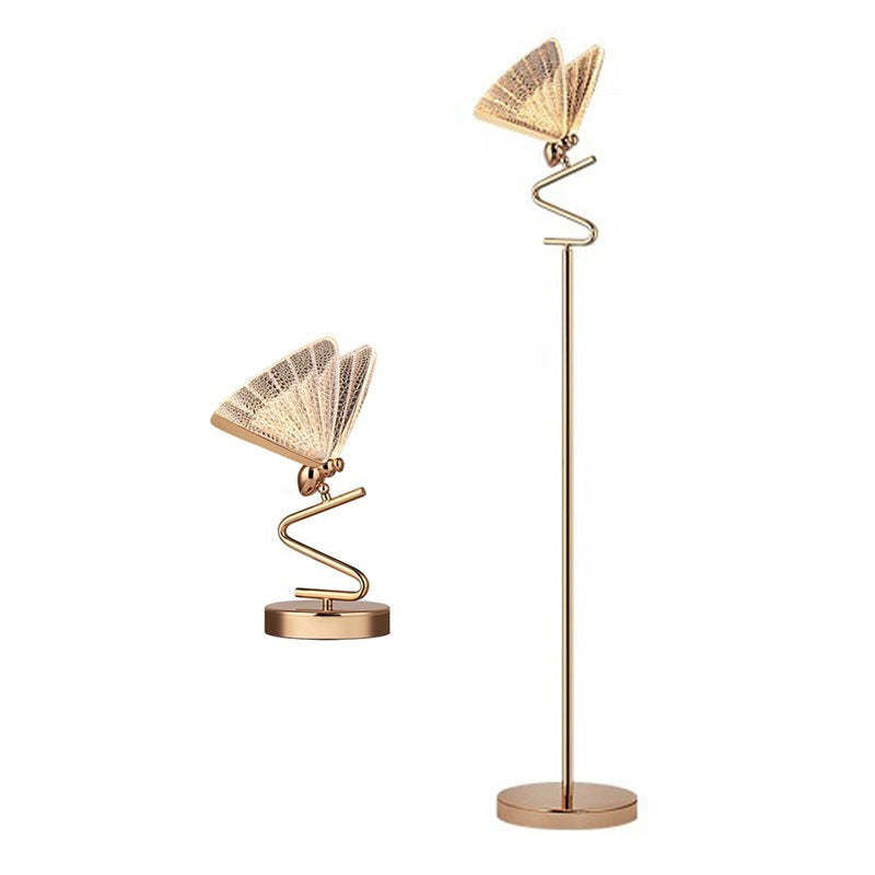 Kady Modern Butterfly Floor/Table Lamp, Living Room/Bedroom - Lumpaz