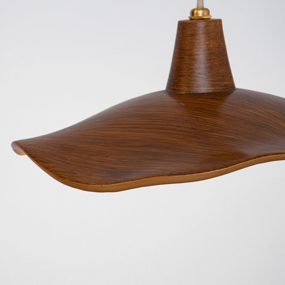 Carins Pendant Light Wave Retro, Mahogany/Resin, Dining Room - Lumpaz