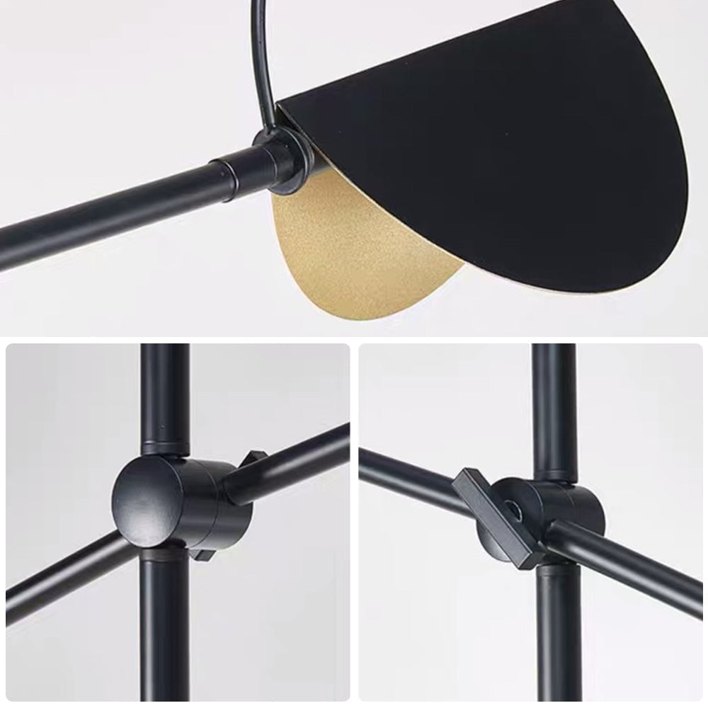 Salgado Nordic Modern Minimalist Floor Lamp, Black/Gold - Lumpaz