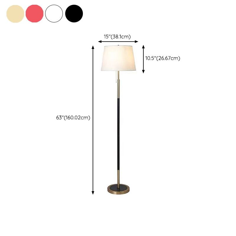 Eryn Modern Cylinder Metal Fabric Floor Lamp, 4 Color - Lumpaz