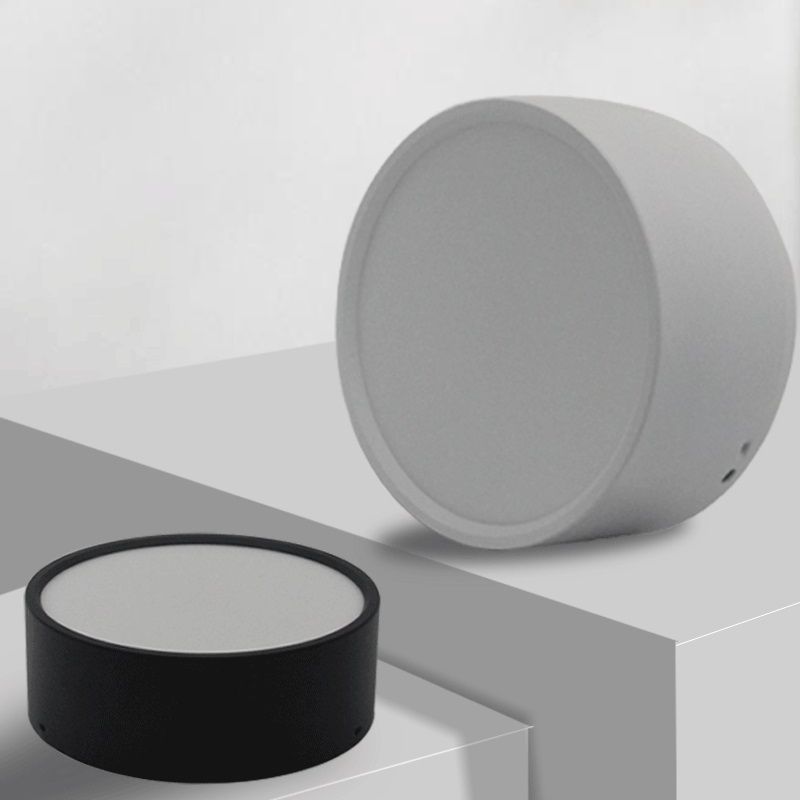 Quinn Flush Mount Ceiling Light Cylindrical Modern Metal/Acrylic, White/Black/Gray, Bedroom - Lumpaz