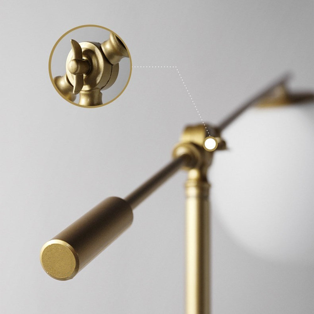 Valentina Arc Floor Lamp, Frosted Glass & Metal - Lumpaz