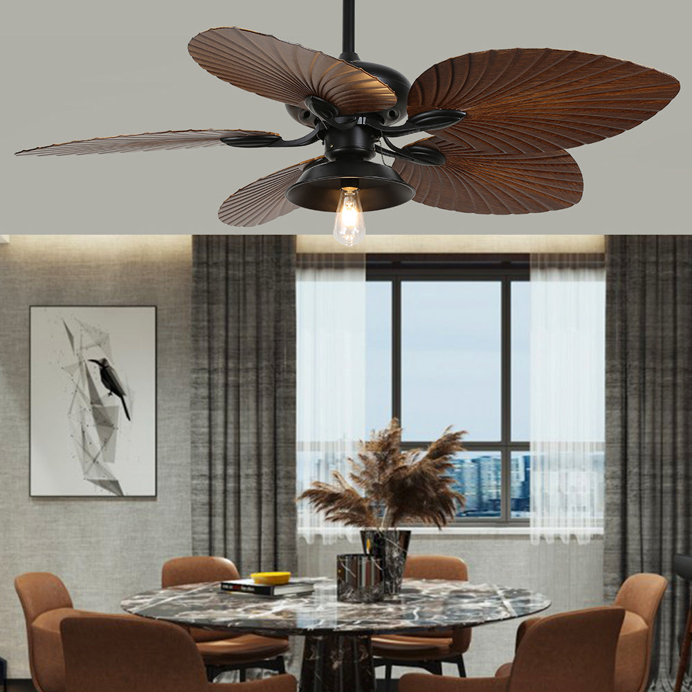Ross 5-Blade Ceiling Fans /Lantern, 1/3/5 Heads, DIA 51.9'' - Lumpaz