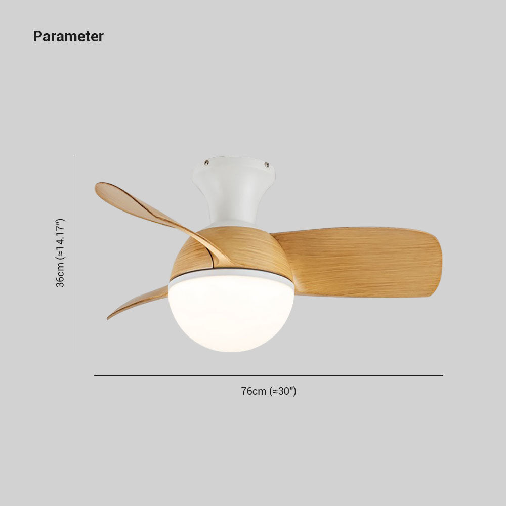 Morandi 3-Blade Basic Ceiling Fan with Light, 3 Color, 30'' - Lumpaz