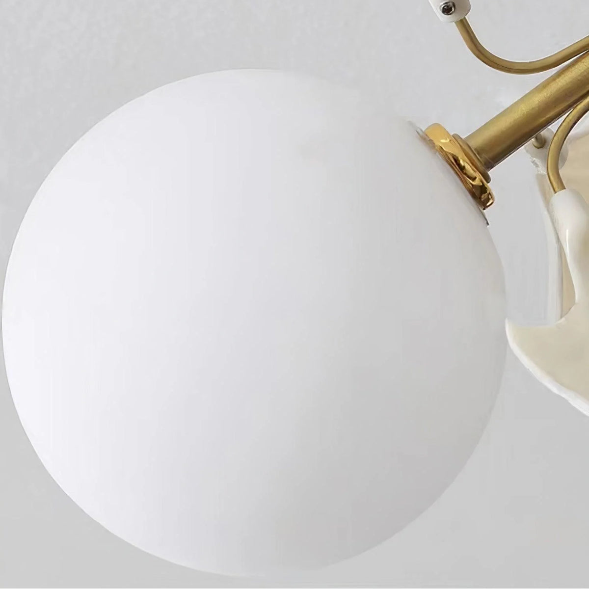 Olivia Nordic Multi Globe Metal/Ceramic Flush Mount Ceiling Light, White/Gold - Lumpaz