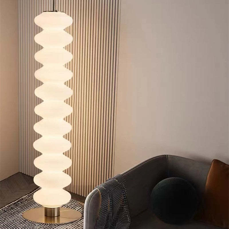 Salgado Modern Candy Metal /Glass Floor Lamp White Living Room - Lumpaz