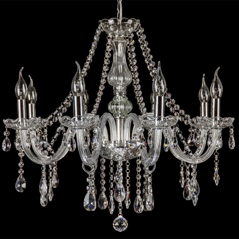 Silva Luxury Candlestick Crystal Chandelier, Clear - Lumpaz