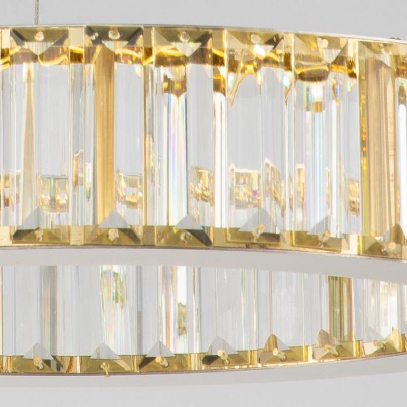 Marilyn Elegant Round Crystal Chandelier, Clear - Lumpaz