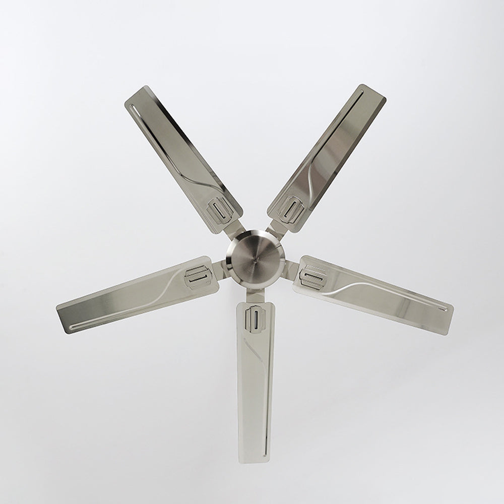 Alessio 5-Blade Industrial Metal DC Ceiling Fan, Summer, 52'' - Lumpaz