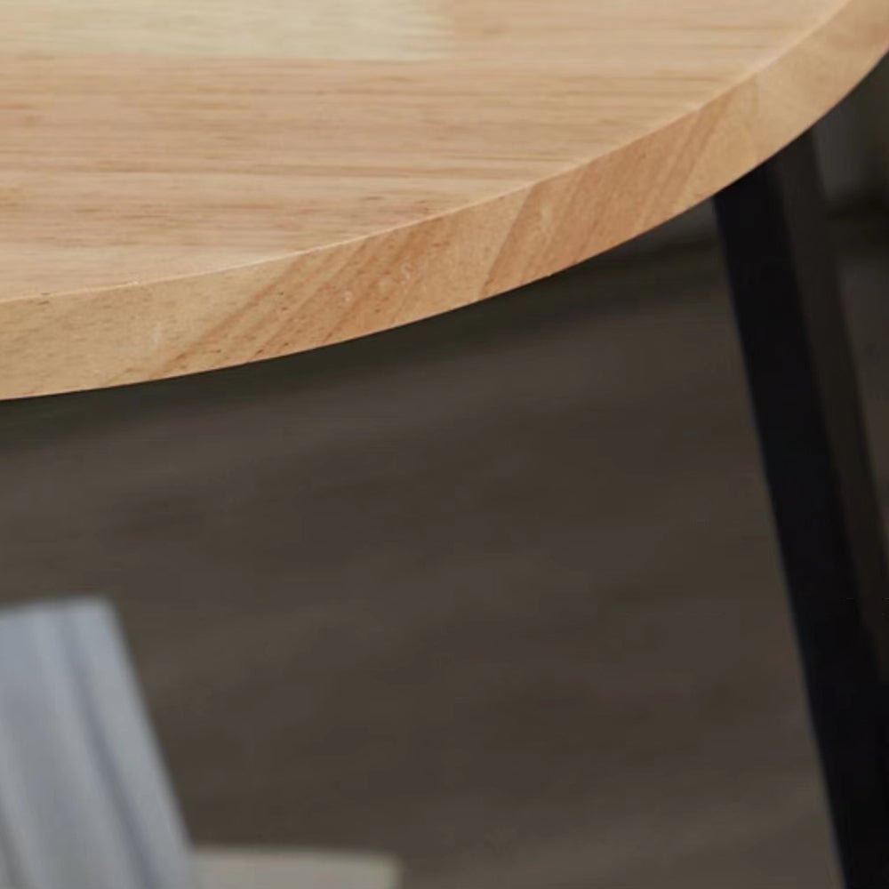 Ozawa Natural Round Wood Floor Lamp With Table Bedroom - Lumpaz