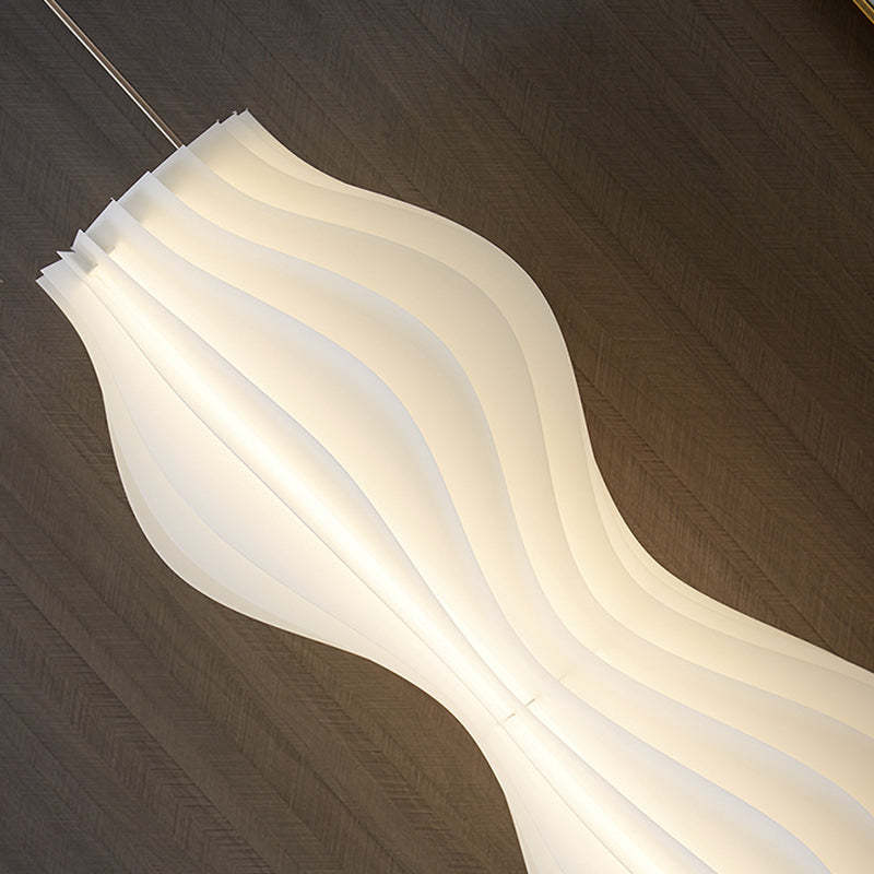 Salgado Artistic Pleated Acrylic Floor Lamp White - Lumpaz