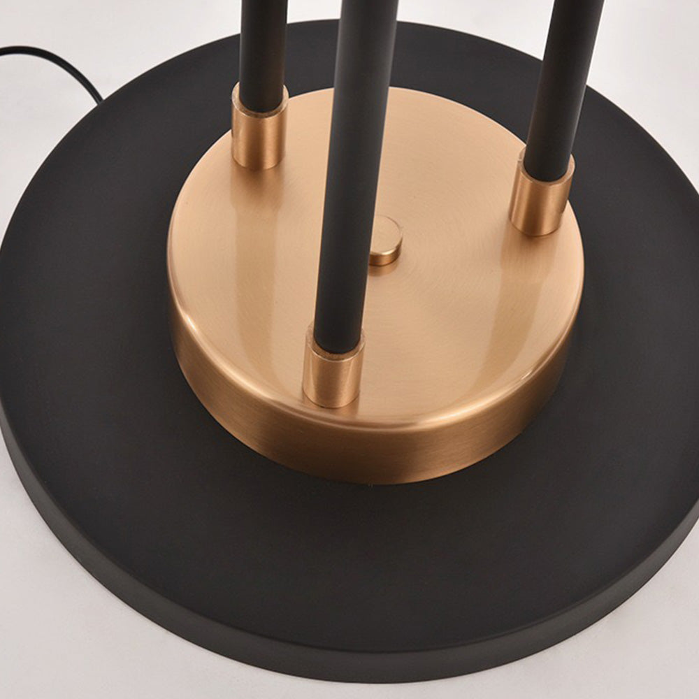 Salgado Modern Tall Metal 3 Bulb Floor Lamp, Black - Lumpaz