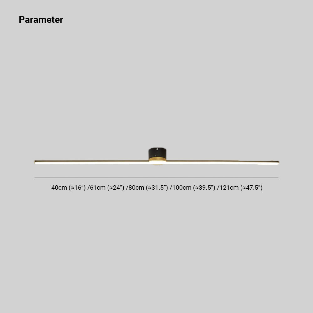 Edge Linear Flush Mount Ceiling Light Black/White - Lumpaz