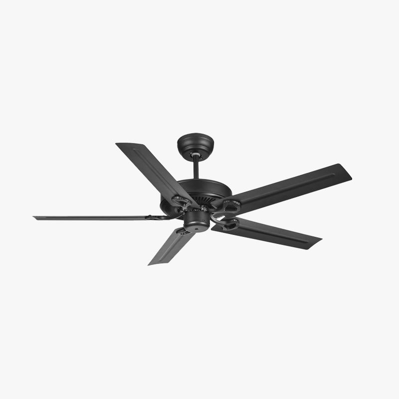 Alessio 5-Blade Industrial  DC Ceiling Fan, Black, Summer, 51'' - Lumpaz