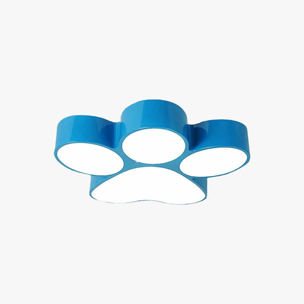 Freja Modern Dog Paw Acrylic Children Ceiling Flush Mount Light - Lumpaz
