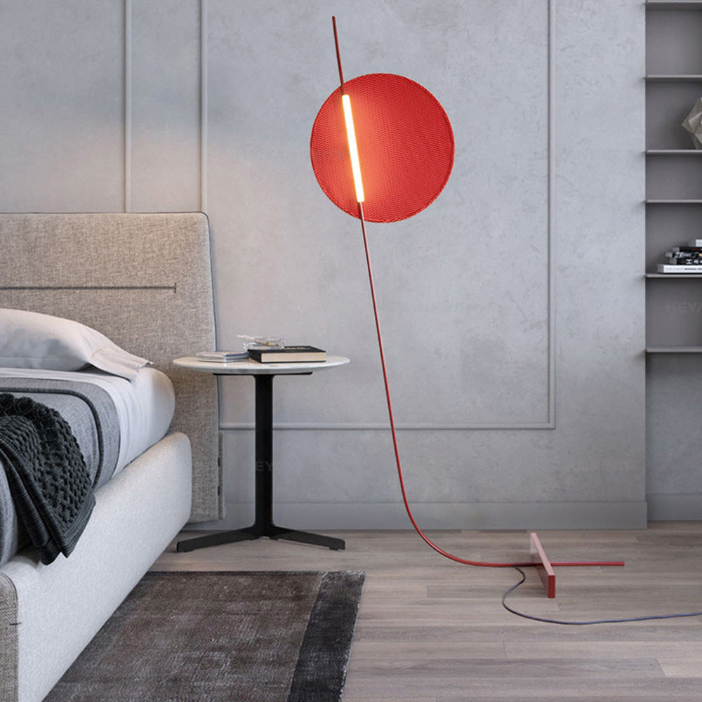 Elif Floor Lamp Blood Moon Postmodern, Metal, Red, Bedroom - Lumpaz