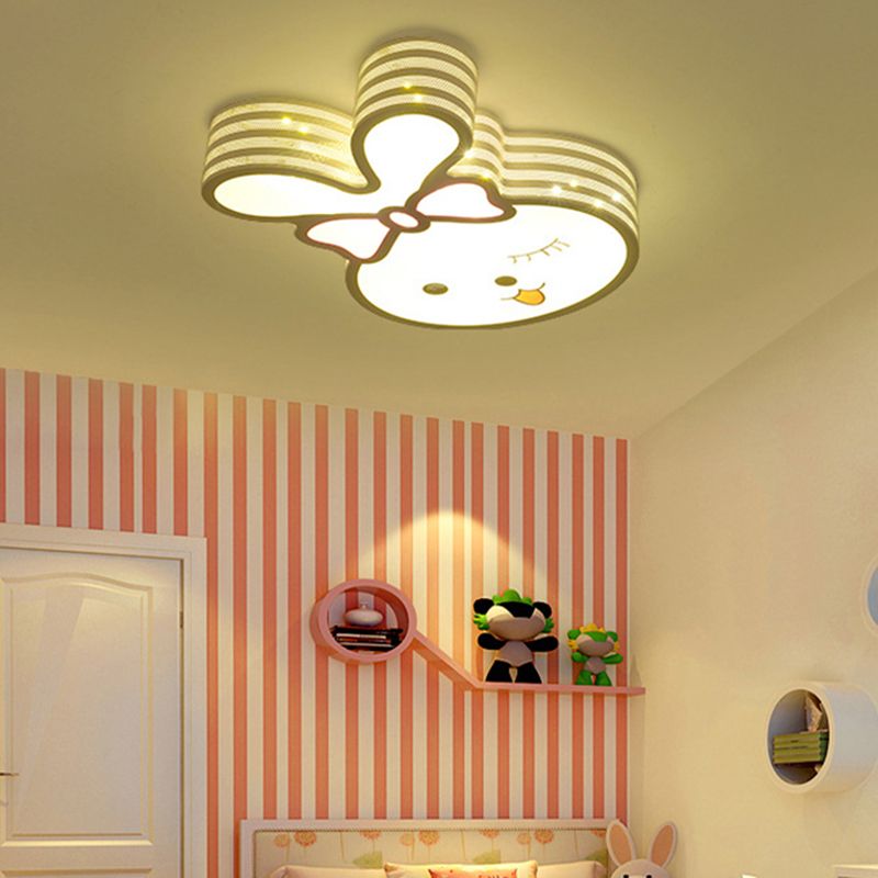 Freja Modern Rainbow/Rabbit Acrylic Flush Mount Ceiling Light - Lumpaz