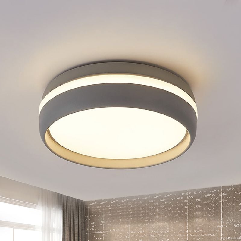Quinn Flush Mount Ceiling Light Black/White - Lumpaz
