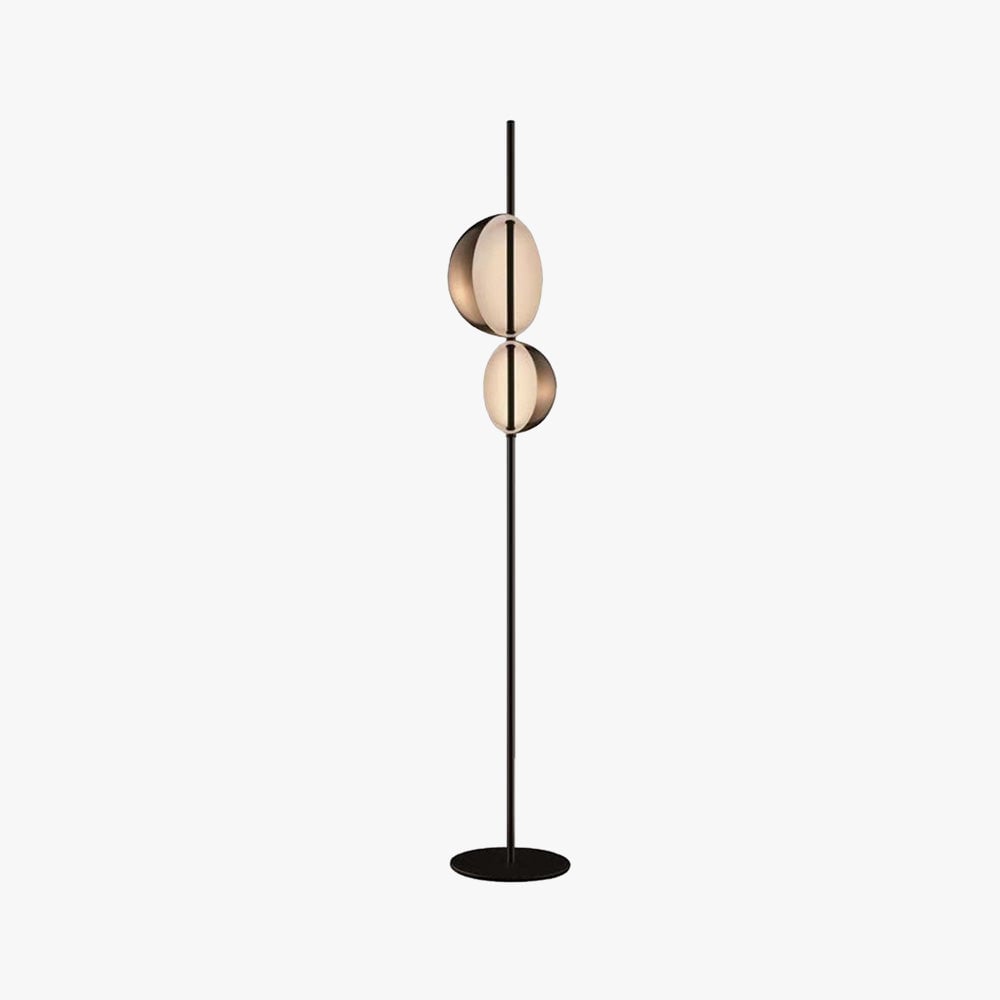 Salgado Modern Minimalist Metal Floor Lamp, Black/Gold - Lumpaz
