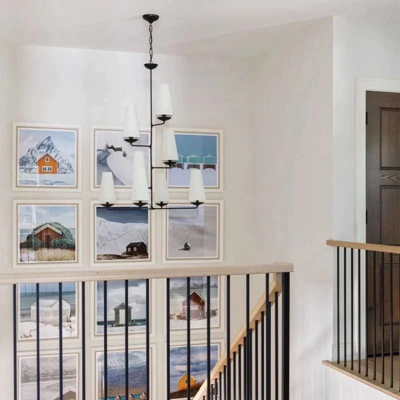 Alessio Design LED Chandeliers White Black Metall Bedroom Kitchen - Lumpaz