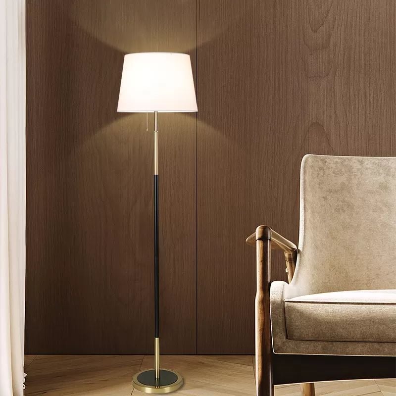 Eryn Modern Cylinder Metal Fabric Floor Lamp, 4 Color - Lumpaz