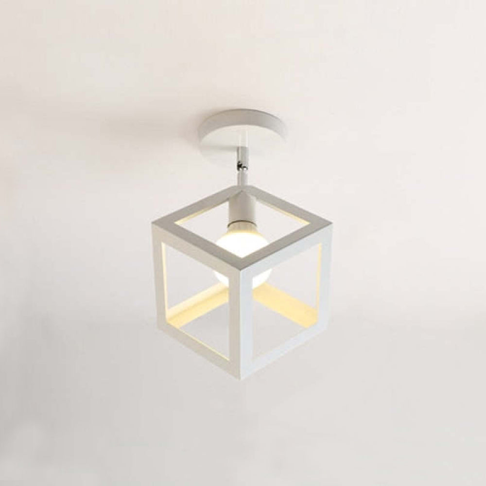 Herbert Modern Nordic Metal LED Flush Mount Ceiling Light, Black/White - Lumpaz