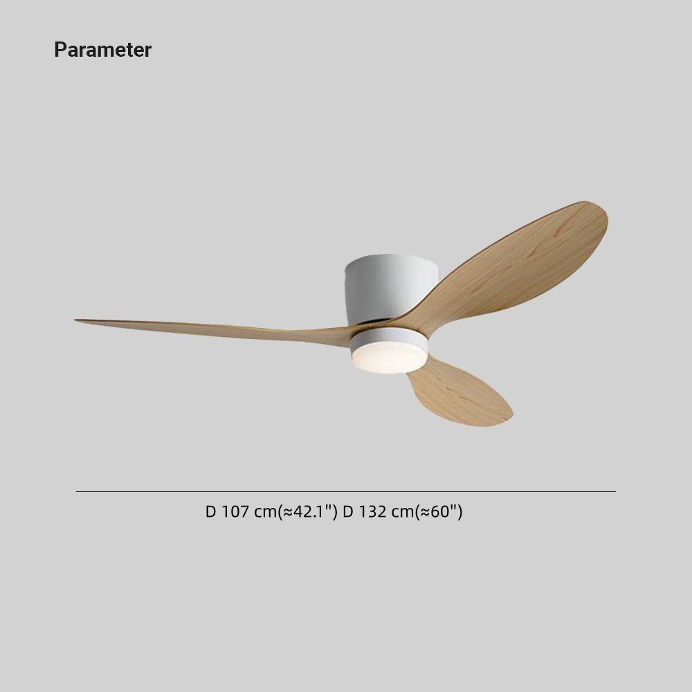 Walters 3-Blade Ceiling Fan with Light, 2 Color, DIA 45.2'' - Lumpaz