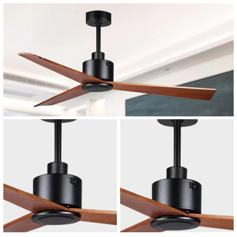Haydn 3-Blade Modern Black DC Ceiling Fan, Summer, 52'' - Lumpaz