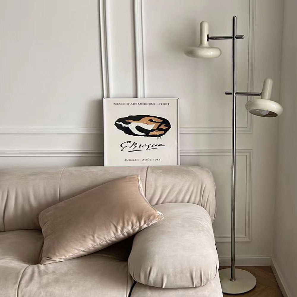 Carins Modern Nordic Minimalist Metal Rotable Floor Lamp, White - Lumpaz
