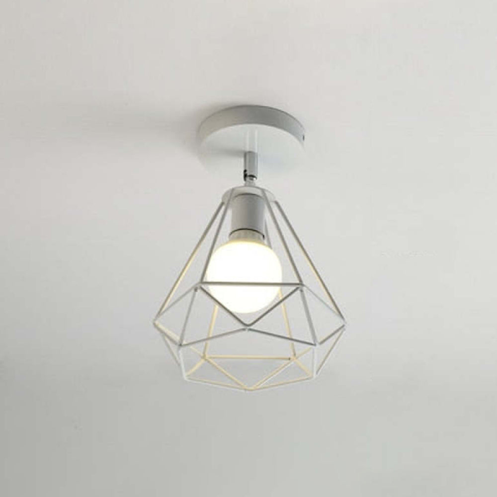 Herbert Modern Nordic Metal LED Flush Mount Ceiling Light, Black/White - Lumpaz