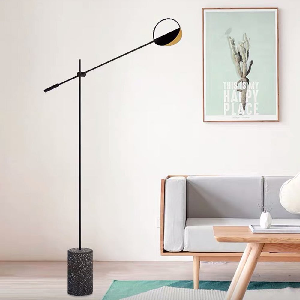 Salgado Nordic Modern Minimalist Floor Lamp, Black/Gold - Lumpaz