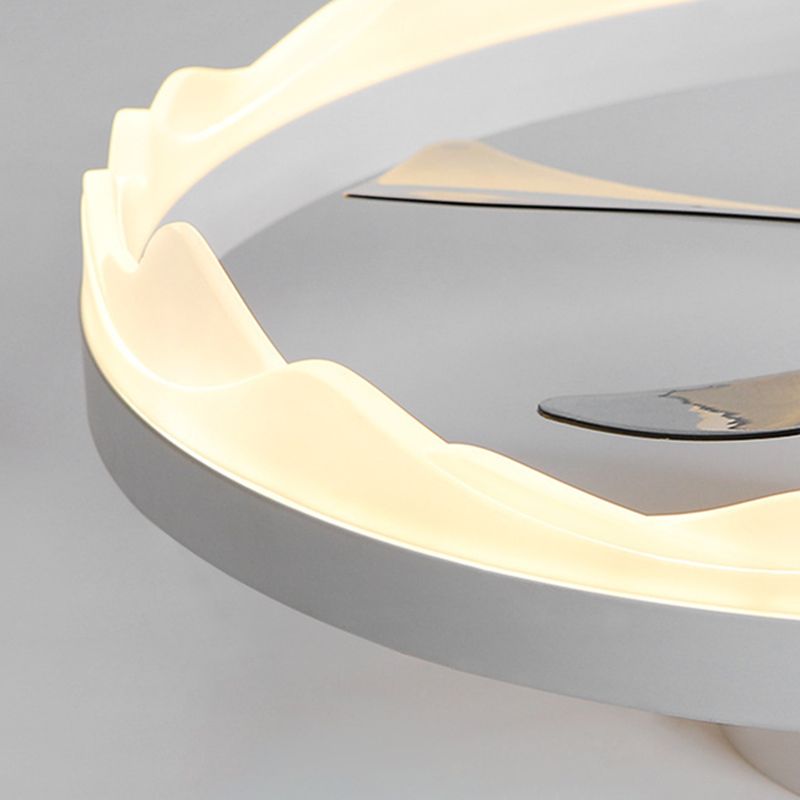 Herbert White & Black Ceiling Fan with Light, 2 Color, DIA 20" - Lumpaz