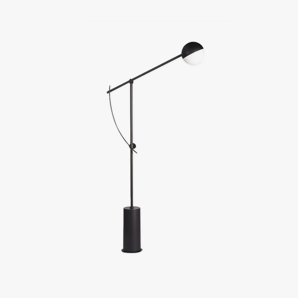 Salgado Modern Globe Metal Floor Lamp, Black - Lumpaz