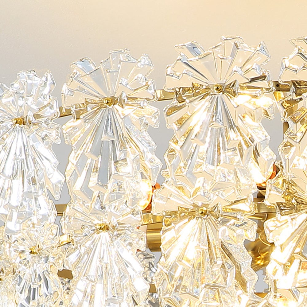 Marilyn Elegant Gold Pendant Light 3 Rings, Metal/Glass - Lumpaz