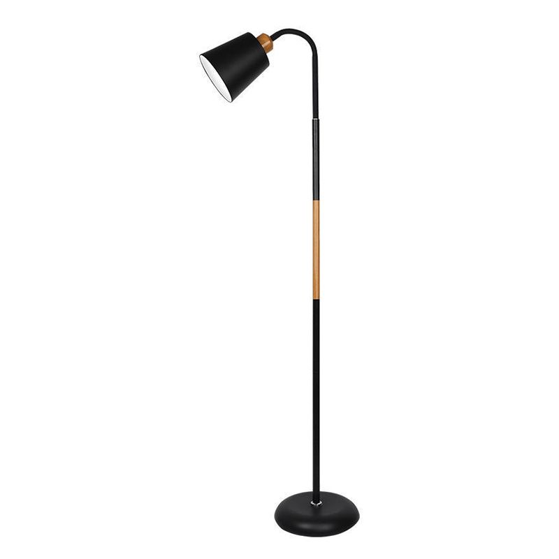 Eryn Floor Lamp Double Head Modern, Metal,Black/White, Bedroom - Lumpaz