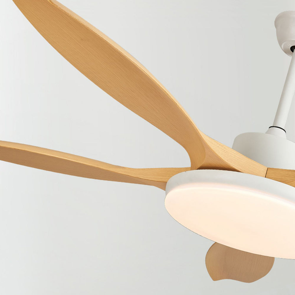 Ozawa 5-Blade Wood DC Ceiling Fan with Light, Summer, 47.2''/51.2''/59.1'' - Lumpaz
