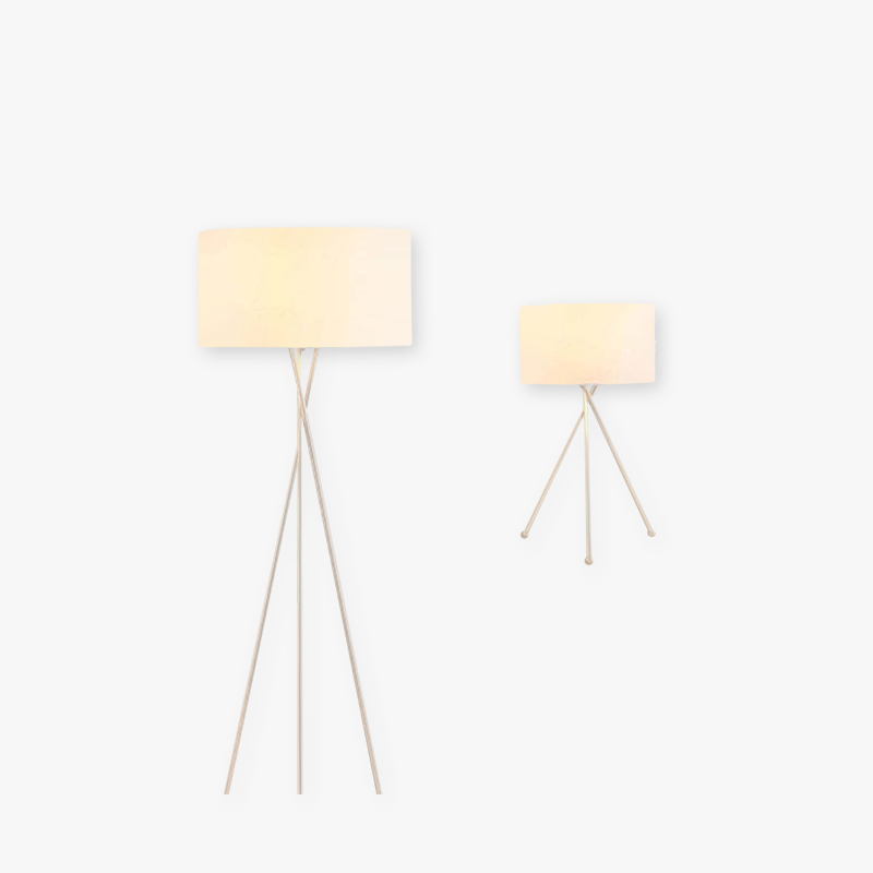 Baines Modern Tripod Floor & Table Lamp, Fabric - Lumpaz