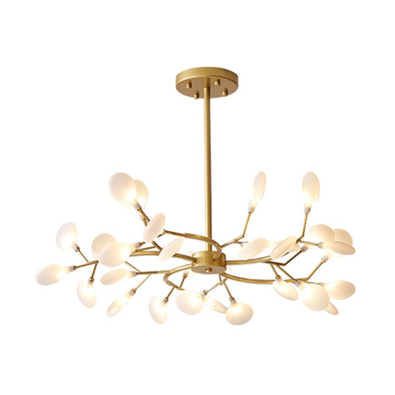 Olivia Unique Branch Firefly Art Deco Chandelier Black/Gold Living Room - Lumpaz