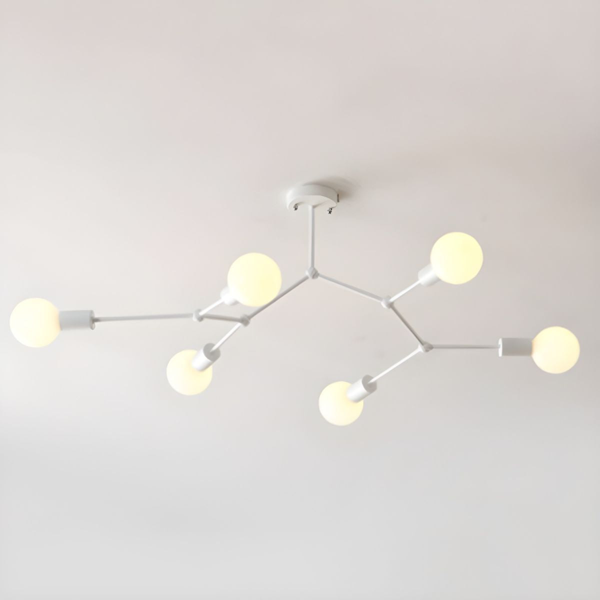 Valentina Industrial Bubbles Chandelier, Black/White/Gold - Lumpaz