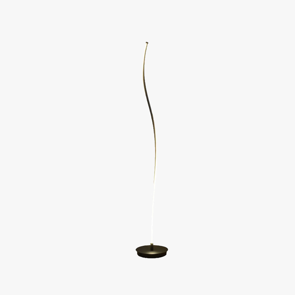 Modern Linear Metal Acrylic Floor Lamp, Black/White - Lumpaz