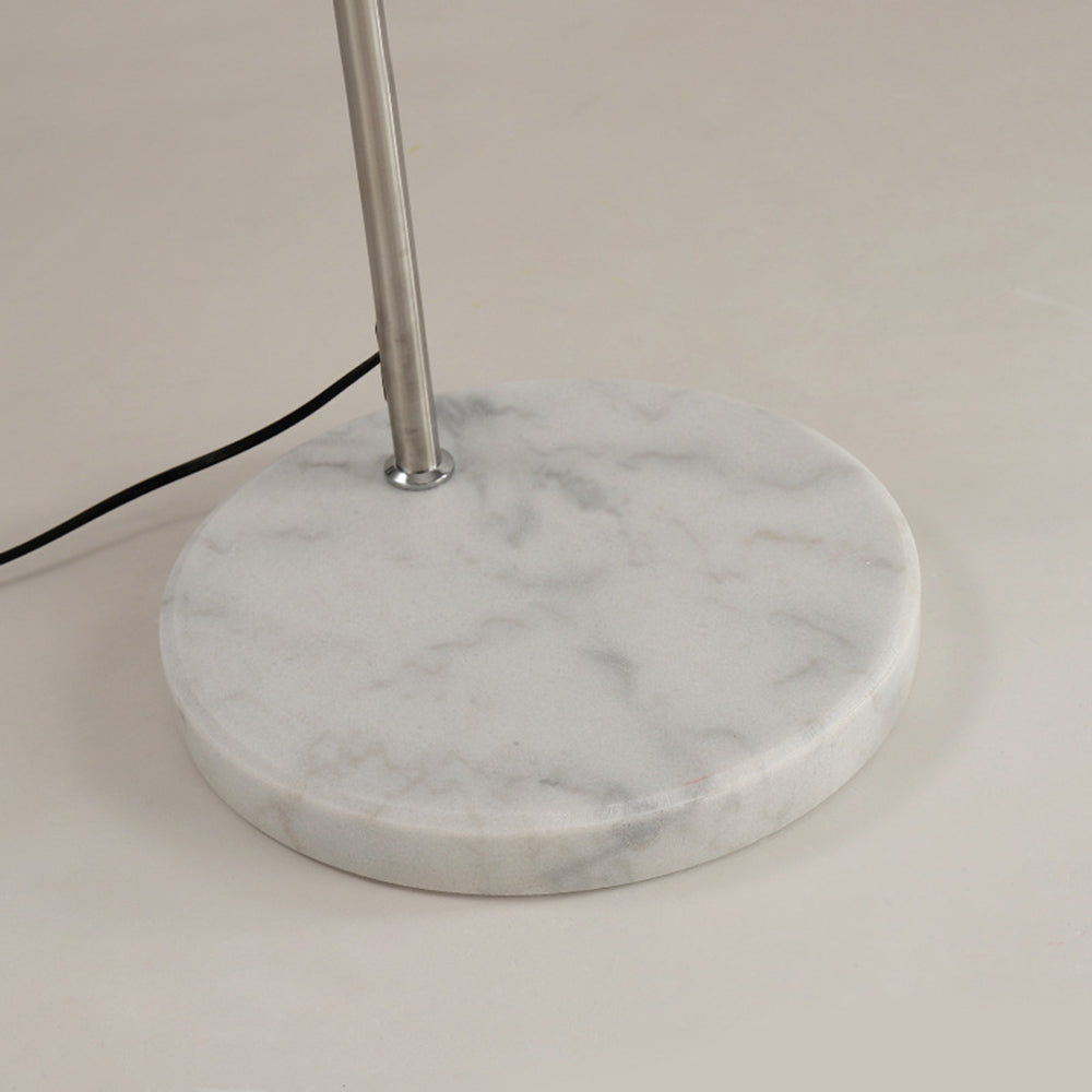 Salgado Floor Arc Lamp, Tall Floor Light, Modern, Orange/ White - Lumpaz