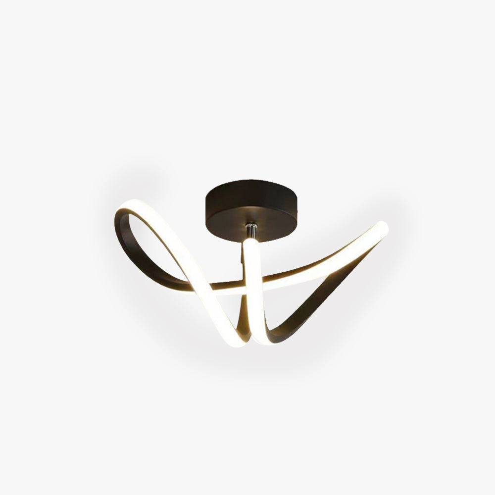 Lacey Modern Flush Mount Ceiling Light, Black/Gold - Lumpaz