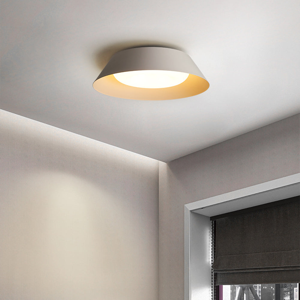 Quinn Nordic Bowl Metal/Acrylic Flush Mount Ceiling Light, White - Lumpaz