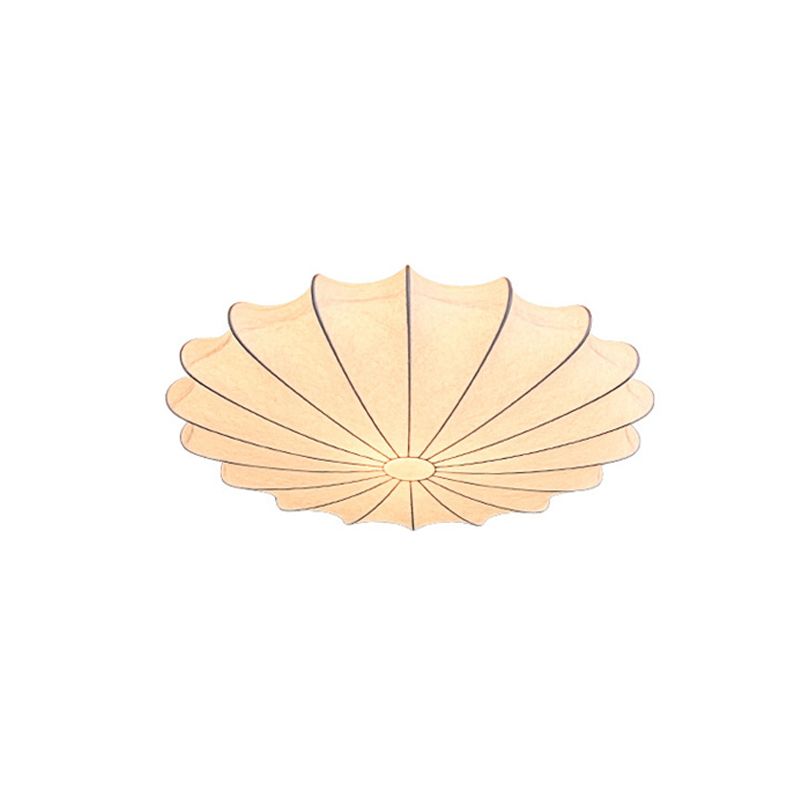 Renée Modern Elagant Round Metal/Fabric Flush Mount Ceiling Light, White - Lumpaz