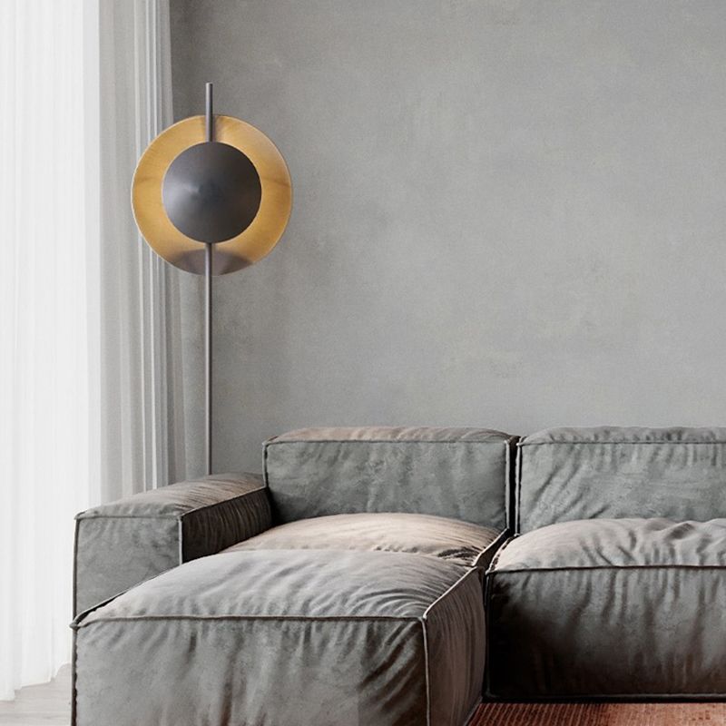 Salgado Industrial Semicircle Metal Floor Lamp - Lumpaz