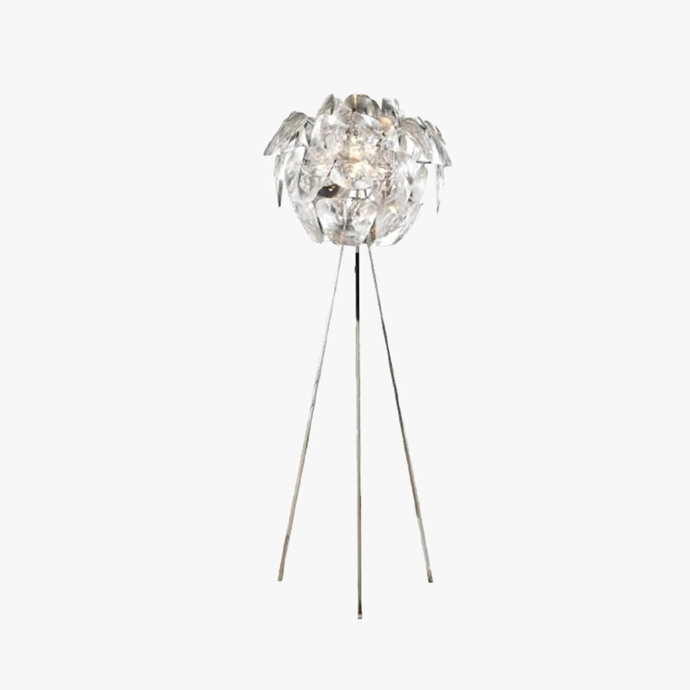 Bella Luxury Flower Metal/Acrylic Floor Lamp, Living Room - Lumpaz